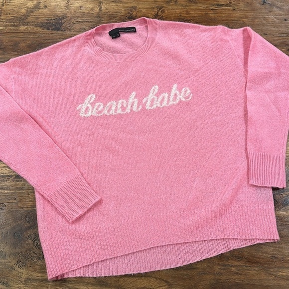 360 Cashmere Pink Beach Babe Cashmere Sweater SzXS - Picture 6 of 7